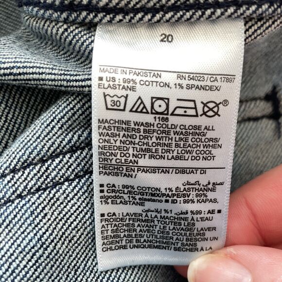 Old Navy Extra High Rise Wide Leg Jeans Trouser Denim Medium Wash Womens Plus 20 - Picture 10 of 11